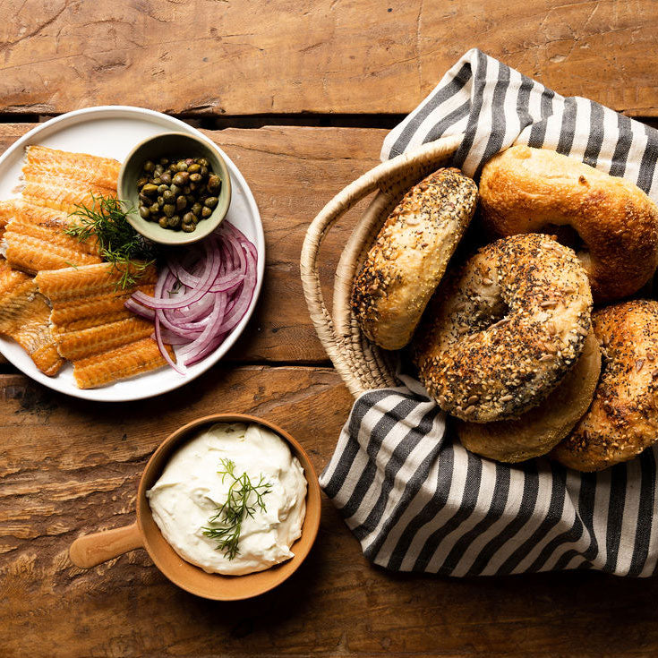 Bagels with Smoked Eel